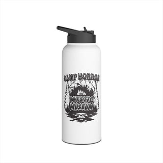 Camp Horror Stainless Steel Water Bottle - White