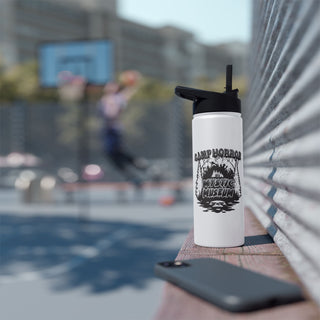 Camp Horror Stainless Steel Water Bottle - White