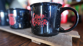 Camp Horror Double Sided Enamel Mug - BLACK