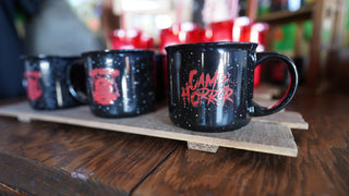 Camp Horror Double Sided Enamel Mug - BLACK