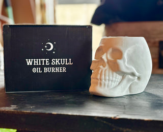 White Skull Oil Burner